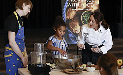 Extended Day kids cooking with Lisa Dahl